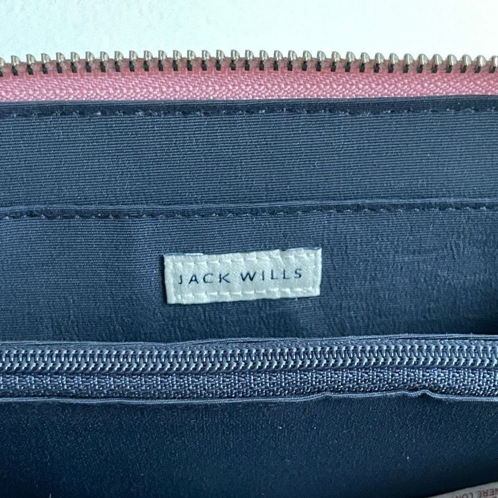 Jack Wills Pink & Navy Continental Style Wallet New - Picture 7 of 12